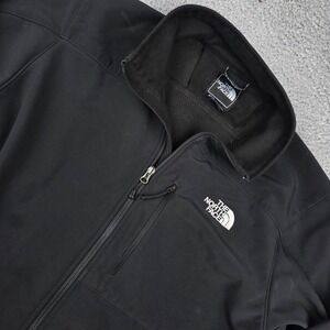 The North Face Softshell Jacket Mens Large Black Apex Bionic Windproof AMVY T183